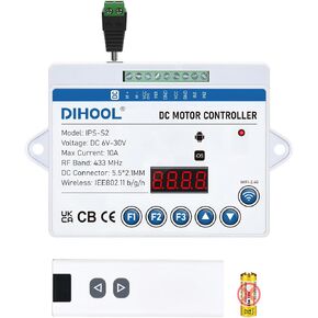 DIHOOL Electric Linear Actuator Controller with Current Limit, WiFi and Timer, Smart eWeLink Control, Remote Wireless 12V 24V DC Motor Controller, Rebound When Obstacles Protection, Load Safety in Kuwait