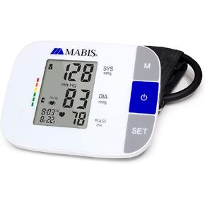 جهاز قياس ضغط الدم الناطق من المعصم العالمي من MABIS، دليل BP المرئي، تخزين ذاكرة القراءة 396 لـ 4 مستخدمين، حقيبة تخزين واقية، FSA وHSA مؤهلة in Kuwait