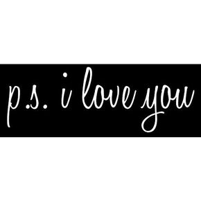 "p.s. I Love You Wall Décor Vinyl Decal, Gray in Saudi Arabia
