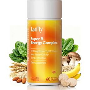Vitamin B Complex with B1, B2, B3, B5, B6, B7, B9, B12 Taurine–Immune Support, Energy Metabolism and Nervous System – Super B Complex with Blood Orange Powder – 60 Tablets for Men & Women in Saudi Arabia