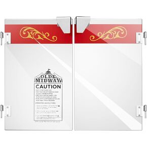 Olde Midway Popcorn Machine Door Replacement, Glass Doors for 12-Ounce Commercial Popcorn Machines - Red Design in Kuwait