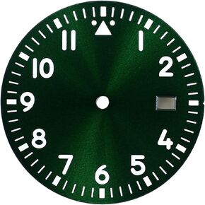 WCC00816 33.8 مللي متر بدون شعار ساعة الطلب الأخضر مضيئة تاريخ واحد الوجه ل NH35 NH36 ETA 2824 PT5000 حركة تعديل أجزاء in Kuwait