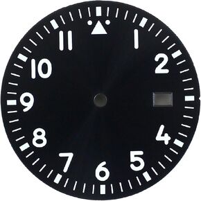 WCC00816 33.8mm No-Logo Watch Dial Green Luminous Single Date Face for NH35 NH36 ETA 2824 PT5000 Movement Modified Parts in Kuwait