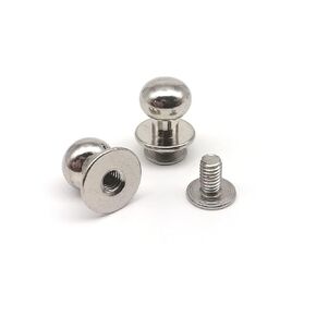 Zkensh-Bolts 10 قطع من النحاس الصلب والنحاس الدائري برأس كروي جلدي حقيبة حرفية وحزام وحزام خلفي مسمار برشام مسمار خلفي للحلمة، يستخدم على نطاق واسع (ذهبي، قطر الرأس 8 مم) in Kuwait