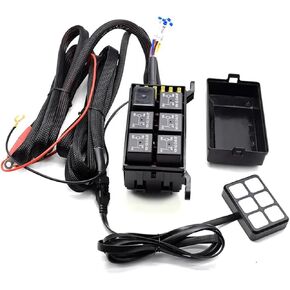 6 Circuit Control Box Universal Waterproof Fuse Relay Touch Switch with Label Stickers in Kuwait