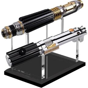 حامل سيف ضوئي من طبقتين لسطح المكتب من الأكريليك حامل سيف ضوئي من الأكريليك حامل سطح مكتب شفاف لعرض السيف الضوئي والعناصر الطويلة الأخرى (شفاف) in Kuwait