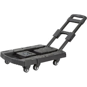 Ironton Foldable Hand Truck, 500 lb Heavy Duty Dolly with 6 Wheels, Compact 3.74" Fold, Adjustable Handle & Base, 17" x 12.6" Non-Slip Platform, Includes 2 Elastic Ropes. in Kuwait