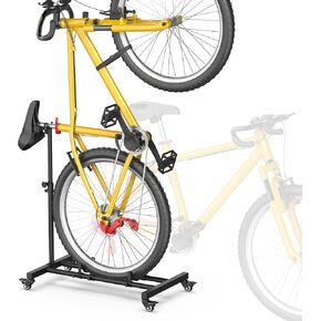 حامل دراجة عمودي، حامل أرضية للدراجة قائم بذاته مع ارتفاع قابل للتعديل، حامل دراجة داخلي موفر للمساحة للمرآب والشقق، متوافق مع عجلات دراجات MTB ودراجات الطرق حتى 29 بوصة in Kuwait