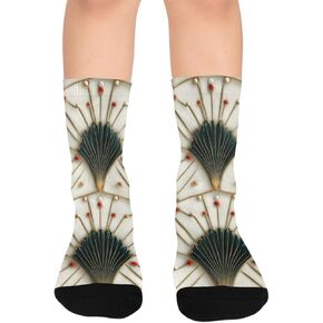 جوارب Vintage Bloom Vibe Red للمشي لمسافات طويلة - جوارب شتوية حرارية سميكة دافئة للأطفال الصغار للأولاد والبنات للمدرسة، والارتداء اليومي والأنشطة الخارجية in Kuwait