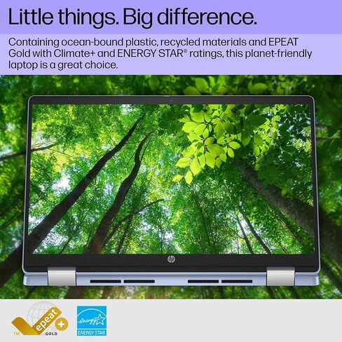 HP Chromebook Plus X360 14 2 في 1 كمبيوتر محمول (14 "FHD Touchscreen ، Intel 8-Core I3-N305 (> I5-1134G7) ، ذاكرة الوصول العشوائي 8GB ، 256GB UFS ، PEN) للمنزل والطلاب ، CB BACKLIT ، 1080P WEBCAM ، Chrome OS W/ Google AI in Kuwait