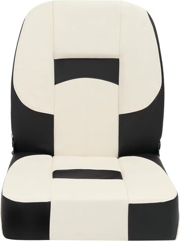WUTIST Folding Boat Seat Fit For Most Fishing Pedestals Or Swivels Fold-Down Captain Chair Fishing Marine Low Back Seat For Fishing, Sightseeing, Speedboat, Canoe W/Backrest, Sponge Padding-Blue in Saudi Arabia