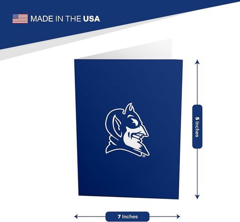 Desert Cactus Duke University 5x7 Inch Greeting Card Blue Devils Single Folded Cardstock with Envelope Party Celebration Officially Licensed (5x7 Card F - Congrats) in Saudi Arabia