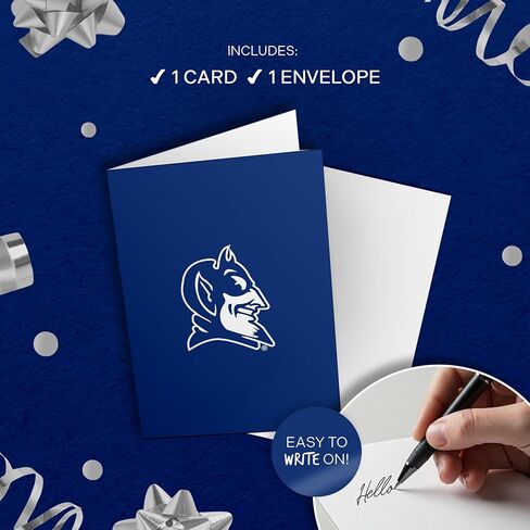 Desert Cactus Duke University 5x7 Inch Greeting Card Blue Devils Single Folded Cardstock with Envelope Party Celebration Officially Licensed (5x7 Card F - Congrats) in Saudi Arabia