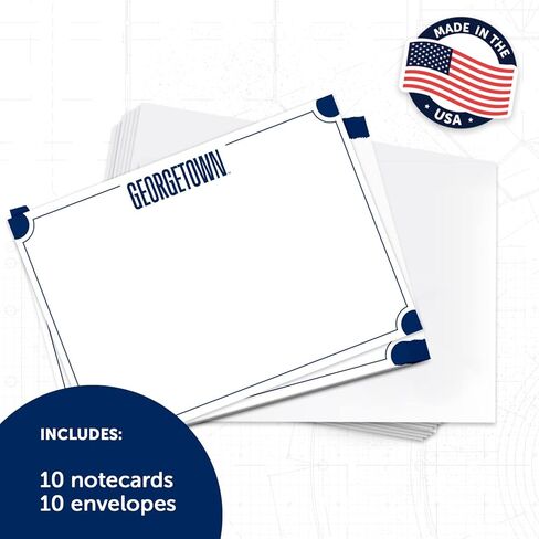 Desert Cactus Georgetown University 10 Pack Notecards Stationery Cardstock Hoyas GU Includes Envelopes Memo Party Thank You (Notecard 4b) in Saudi Arabia