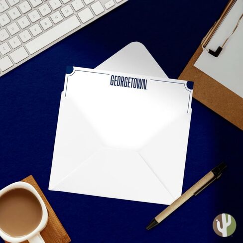 Desert Cactus Georgetown University 10 Pack Notecards Stationery Cardstock Hoyas GU Includes Envelopes Memo Party Thank You (Notecard 4b) in Saudi Arabia