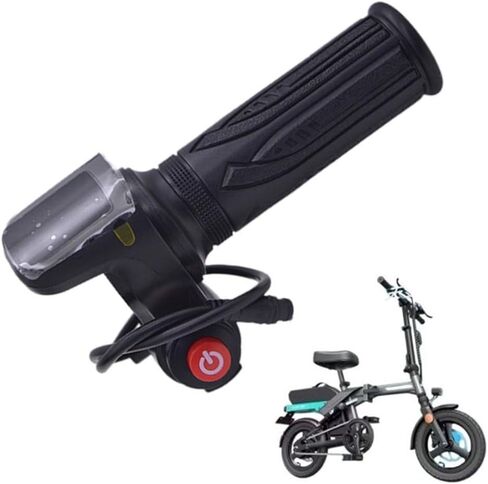 Electric Bike Throttle, Throttle Grip Electric Motor Scooter Speed Controller, 36V 48V Grip Throttle Handle with LED Display Key for Bicycle, Motorcycle, Scooter (with Keys) in Saudi Arabia