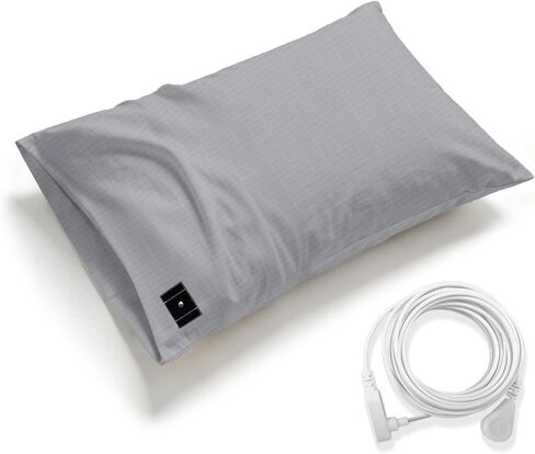Grounding Pillowcase Earth Connected Sliver Fiber Pillow Case King Bedding with 15ft Cord (White，20x36 Inch) in Saudi Arabia