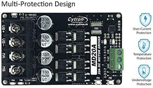 Cytron 20Amp ثنائي الاتجاه 6V-30V DC Motor Driver Speed ​​Controller 60A Peak in Kuwait