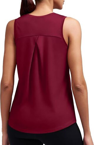 Alaroo المرأة تجريب قمم قمصان بلا أكمام فضفاضة تناسب ملابس رياضية بيلاتيس اليوغا تنس رياضة تانك القمم للنساء in Kuwait