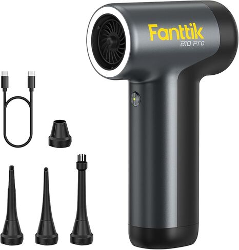 Fanttik B10 Pro Electric Air Duster ، 110000 دورة في الدقيقة محرك بدون تفريغ ، دكوس هواء مضغوط ، 3 تروس قابلة للتعديل ، بطارية قابلة لإعادة الشحن 17.76WH ، دكتوء كهربائي للكمبيوتر الشخصي ولوحة المفاتيح والالكترونيات و Workbench in Saudi Arabia
