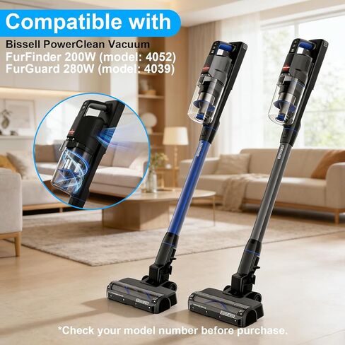 Vacuum Filters for Bissell PowerClean FurFinder 200W & FurGuard 280W Cordless Stick Vacuum, Compatible with 4039 4051 4205 4241 4052 4026 4031 4137 4173, 2 Post-motor HEPA and 4 Pre-motor Filter in Saudi Arabia
