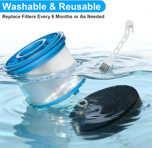 Vacuum Filters for Bissell PowerClean FurFinder 200W & FurGuard 280W Cordless Stick Vacuum, Compatible with 4039 4051 4205 4241 4052 4026 4031 4137 4173, 2 Post-motor HEPA and 4 Pre-motor Filter in Saudi Arabia