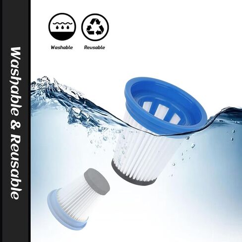 NKA 2 Pack 520280 HEPA Replacement Filters Compatible with Kenmore DS1030 DS1020 Cordless Stick Vacuum Cleaner, Washable & Reusable Filters for 2-in-1 Handheld Lightweight Vacuum with LED Headlight in Kuwait