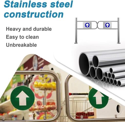 Automatic Swing Gate for Supermarkets, Warehouses Metal Pedestrian Door One-Way Safety Gate(200x97cm) in Saudi Arabia