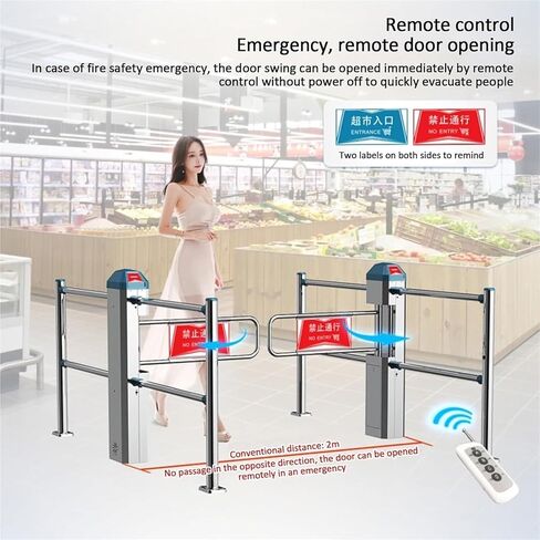 سوبر ماركت مدخل بوابة سوينغ الفولاذ المقاوم للصدأ بوابة المشاة فتح الباب التلقائي لمتجر المكتبة in Kuwait