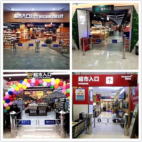 سوبر ماركت مدخل بوابة سوينغ الفولاذ المقاوم للصدأ بوابة المشاة فتح الباب التلقائي لمتجر المكتبة in Kuwait