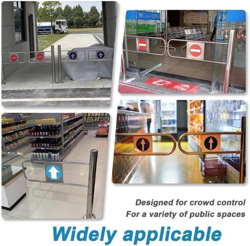 Automatic Swing Gate for Supermarkets, Warehouses Metal Pedestrian Door One-Way Safety Gate(140x97cm) in Saudi Arabia