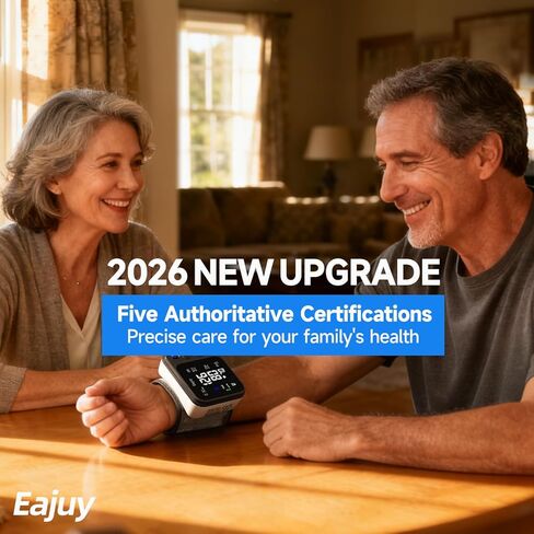 جهاز مراقبة ضغط الدم من المعصم، ترقية جديدة 2026، معصم معصم رقمي تلقائي لضغط الدم مع جهاز عرض كبير لضغط الدم للاستخدام المنزلي، 99 × 2 مجموعة ذاكرة مع حقيبة تخزين in Kuwait