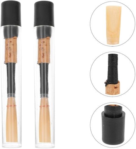 Holibanna 2 قطعة من قصب المزمار الطبيعي مصنوع يدويًا من القصب الاحترافي لملحقات أدوات الرياح المزمار مناسبة للاعبي آلات النفخ الخشبية in Kuwait