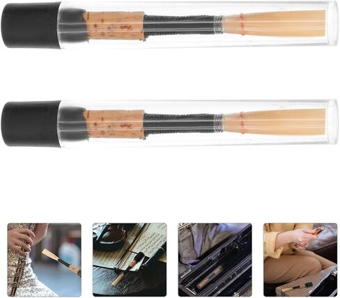 Holibanna 2 قطعة من قصب المزمار الطبيعي مصنوع يدويًا من القصب الاحترافي لملحقات أدوات الرياح المزمار مناسبة للاعبي آلات النفخ الخشبية in Kuwait