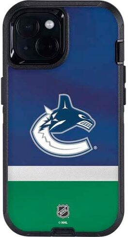 Skinit Decal Phone Skin Compatible with OtterBox Defender iPhone 13 - Officially Licensed NHL Vancouver Canucks Jersey Design in Saudi Arabia