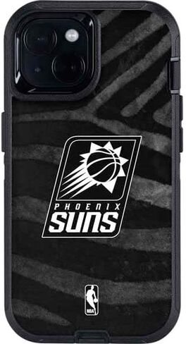 ملصق هاتف Skinit متوافق مع OtterBox Defender iPhone 13 - تصميم طباعة حيوانات سوداء مرخص رسميًا من NBA Phoenix Suns in Saudi Arabia