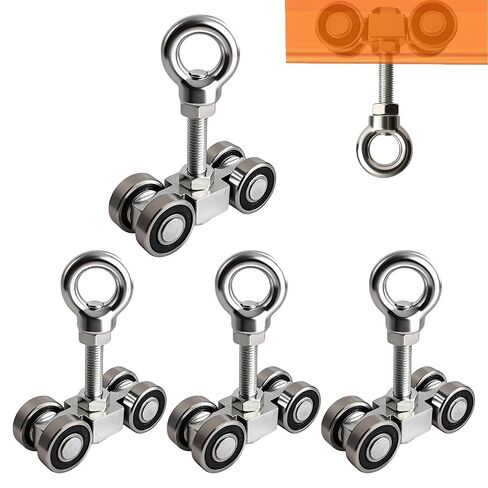 بكرات تجميع عربة صامتة ذات 4 عجلات. عربة بكرات قناة تبختر. للاستخدام مع قناة بعرض 1-5/8 بوصة وجميع القنوات بطول 1-5/8 بوصة أو قناة أطول مع مسمار M10﻿ (عبوة من قطعتين) in Kuwait