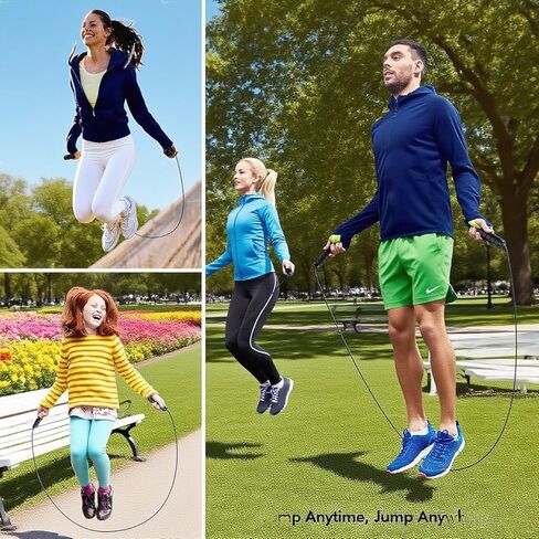 Jump Rope, Adjustable length Rapid Speed Jumping Rope Cable with Ball Bearings in Saudi Arabia