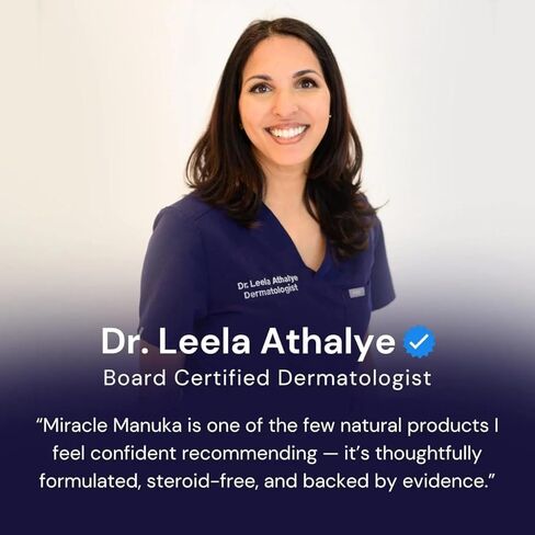 كريم سفين آيلاند ميراكل مانوكا (3.8 أونصة) | كريم الأكزيما الطبيعي الخالي من الستيرويد ومرطب الوجه | معتمد من الجلد | بزيت أوراق المانوكا | للبشرة الجافة والرضع والكبار | صنع في نيوزيلندا in Kuwait