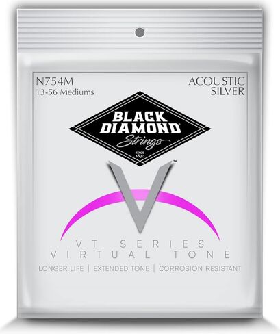 Black Diamond Strings® N754M Acoustic Silver wound Wound Medium .013P.017P.026S.035S.047S.056S in Saudi Arabia