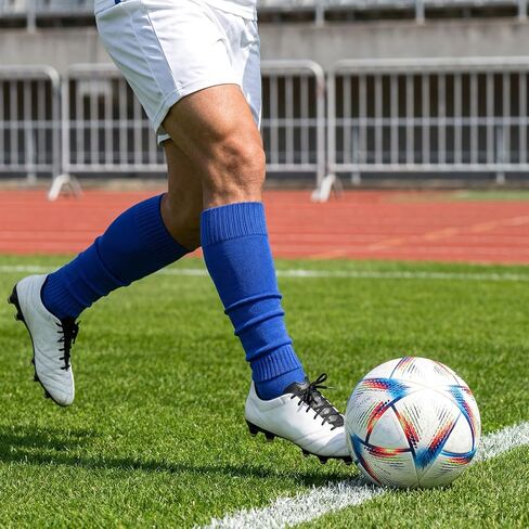 3 Pairs Pre Cut Football Sock Sleeves, 3 Colors Shin Guard Sleeves, Soft Breathable Soccer Sock, Elastic Leg Sleeve for Men Women Soccer Basketball Running Cycling in Saudi Arabia