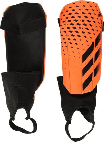 adidas Unisex-Adult Soft Ground Match Predator Shin Guards, Solar Orange/Black/Black, Large in Saudi Arabia