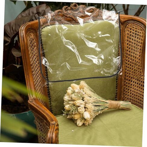 Alipis 2pcs Backrest Protective Cover: Edge Salon Chair Cover Clear Plastic Square Hairdressing Back Protectors for Fits to Prevent Damage in Saudi Arabia