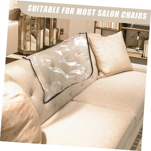 Alipis 2pcs Backrest Protective Cover: Edge Salon Chair Cover Clear Plastic Square Hairdressing Back Protectors for Fits to Prevent Damage in Saudi Arabia