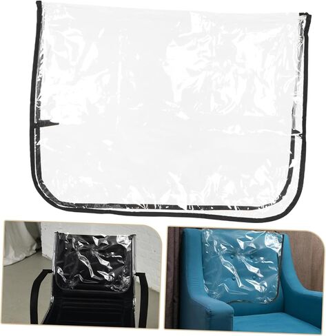 Alipis 2pcs Backrest Protective Cover: Edge Salon Chair Cover Clear Plastic Square Hairdressing Back Protectors for Fits to Prevent Damage in Saudi Arabia