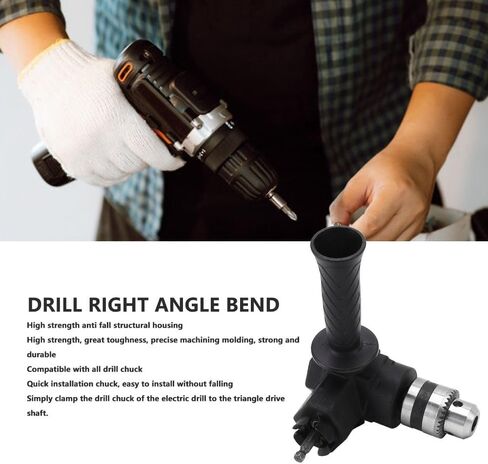 Angle Drill Bearing Steel Right Angle Bend Extension Accessory - Drill Adapter Bearing Steel Bend Extension Elbow for Confined Spaces & Tight Corners in Saudi Arabia