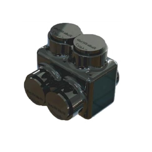 موصل خطي معزول بمنفذين موصلات أسلاك 2/0-6AWG موصل بولاريس عريض 3/16 بوصة سلك معزول من الألومنيوم والنحاس موصل مسمار منفصل مملوء مسبقًا بمركب تثبيط الأكسيد (عبوة من 3) in Kuwait