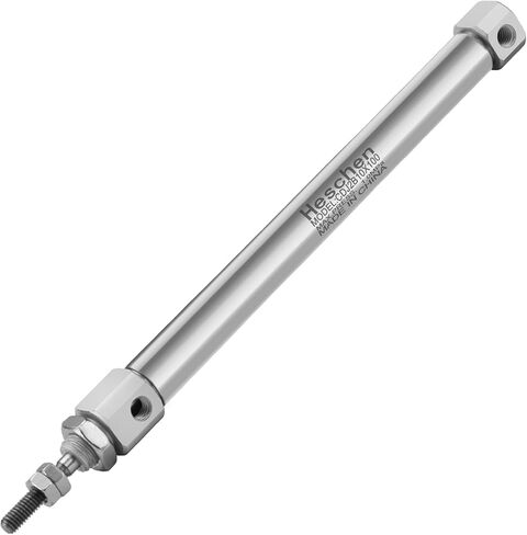 Heschen Stainless Steel Slim Air Pneumatic Cylinder, CDJ2B 10-100, M5 Port, 10mm Bore, 100mm Stroke, Double Acting Single Rod in Saudi Arabia