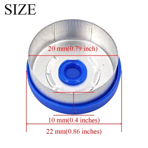 أغطية قلاب زرقاء مقاس 20 مم، 100 قطعة من سدادات قارورة بلاستيكية من الألومنيوم من النوع المسيل للدموع بالكامل، أختام قارورة خالية من اللدغات، أغطية أغطية بلاستيكية من الألومنيوم لقوارير زجاجية، زجاجات مجففة بالتجميد in Kuwait