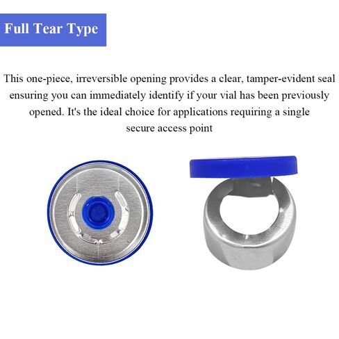 أغطية قلاب زرقاء مقاس 20 مم، 100 قطعة من سدادات قارورة بلاستيكية من الألومنيوم من النوع المسيل للدموع بالكامل، أختام قارورة خالية من اللدغات، أغطية أغطية بلاستيكية من الألومنيوم لقوارير زجاجية، زجاجات مجففة بالتجميد in Kuwait
